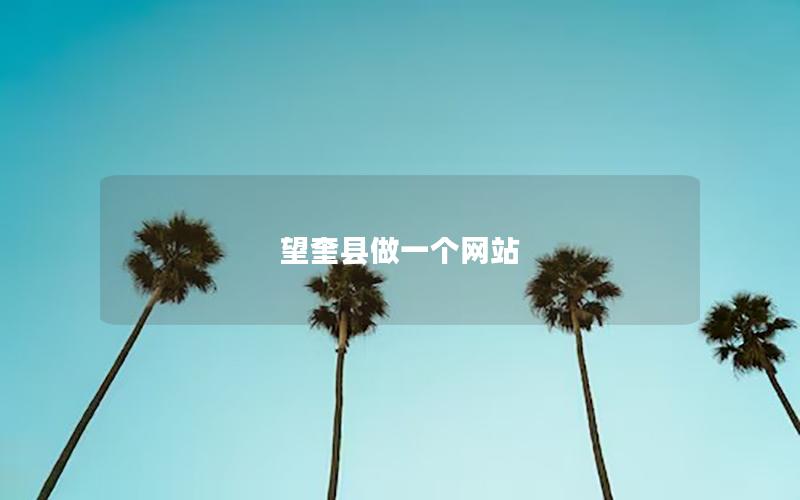 望奎县做一个网站