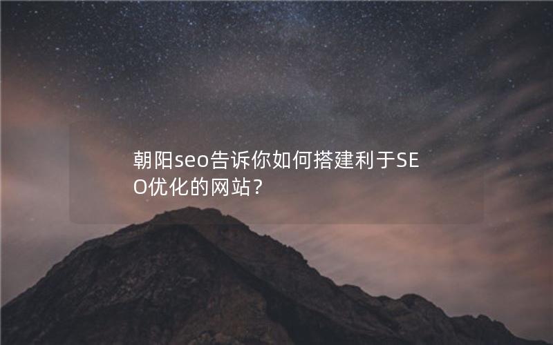 朝阳seo告诉你如何搭建利于SEO优化的网站？