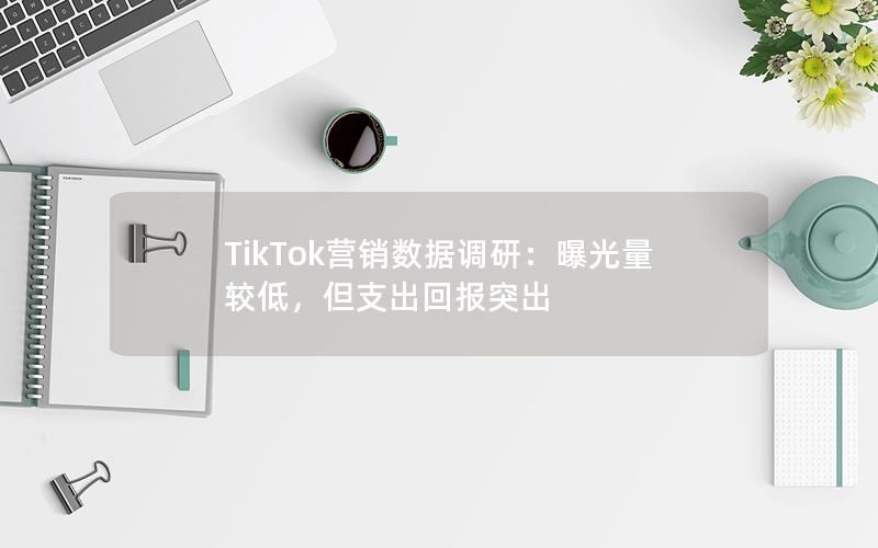 TikTok营销数据调研：曝光量较低，但支出回报突出