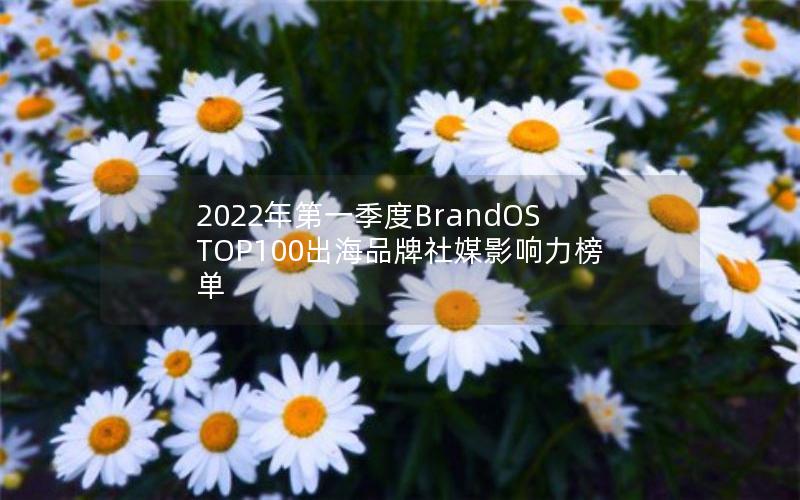 2022年第一季度BrandOSTOP100出海品牌社媒影响力榜单